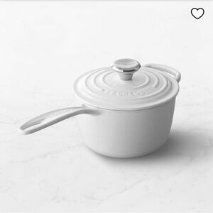 Le Creuset Signature Enameled Cast Iron Saucepan 2 1/4 qt White